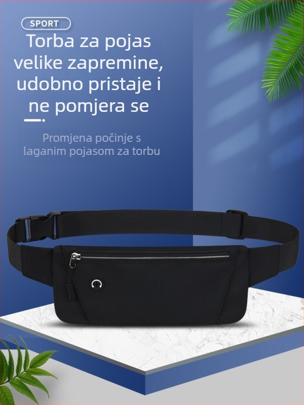 Sportski pojas za struk – Oxford tkanina, prozračan, vodootporan, ultra lagan, unisex, za aktivnosti na otvorenom