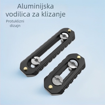Držač za fotoaparat od aluminijske legure, NATO univerzalni, dvoglavni, protuklizni, s 1/4-inčnim vijkom