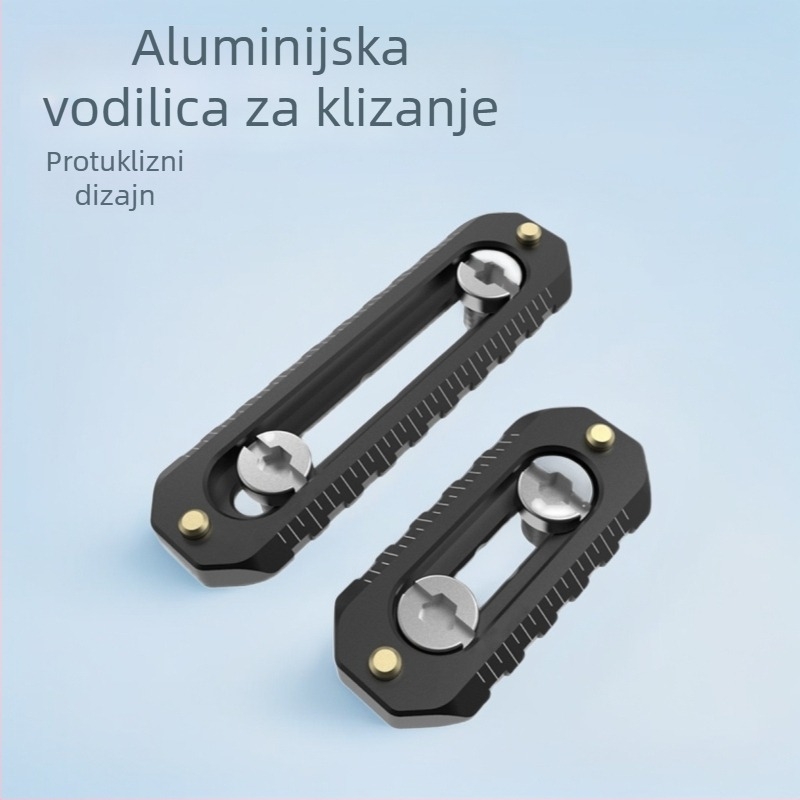 Držač za fotoaparat od aluminijske legure, NATO univerzalni, dvoglavni, protuklizni, s 1/4-inčnim vijkom