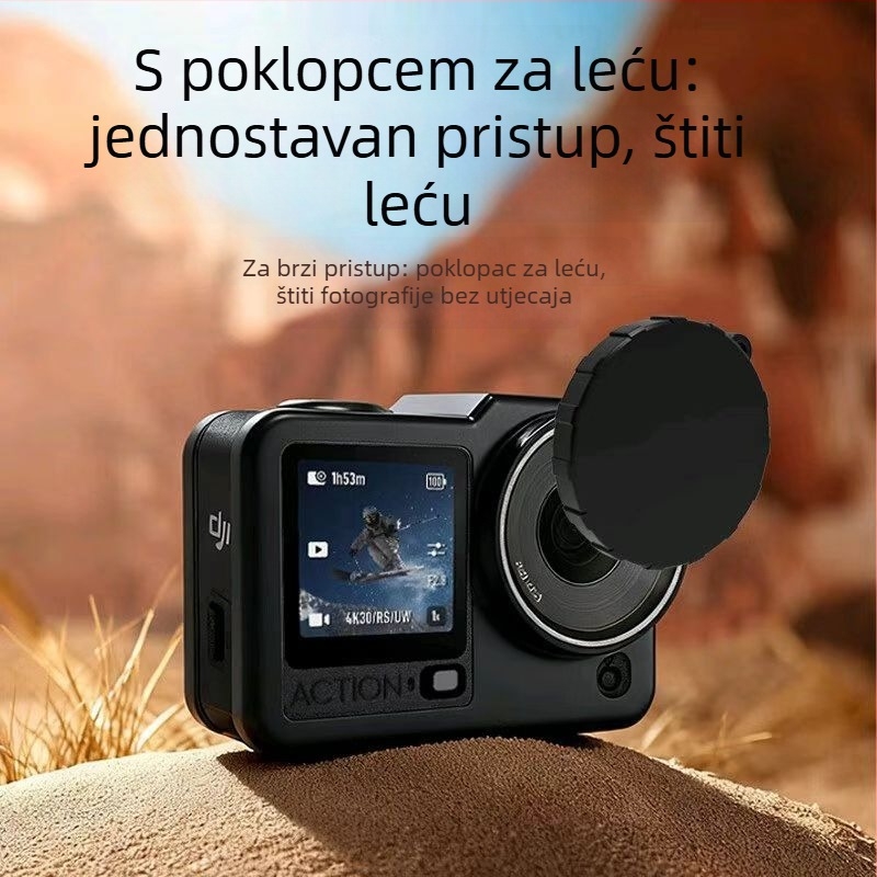 Wiersion silikonska zaštitna futrola za DJI Action6 za sportsku kameru - silikon visoke kvalitete; kompatibilan s DJI Action6; kompletan set; mogućnost ispisa logotipa