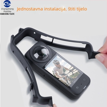 Zaštitni okvir za Insta360 One X3, CS2340B, materijal PC+ABS i silikon, otporan na padove, kompatibilan s One X3