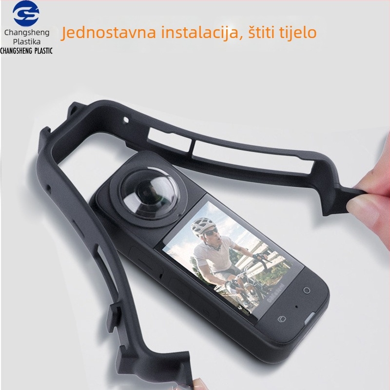 Zaštitni okvir za Insta360 One X3, CS2340B, materijal PC+ABS i silikon, otporan na padove, kompatibilan s One X3