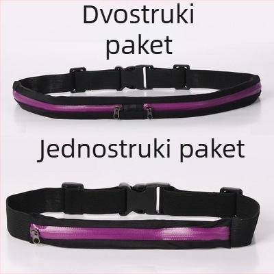 Torba za struk za sportske aktivnosti s diskretnom pretincom za telefon, pogodna za biciklizam i trčanje, visoka elastičnost, moderan sportski dizajn