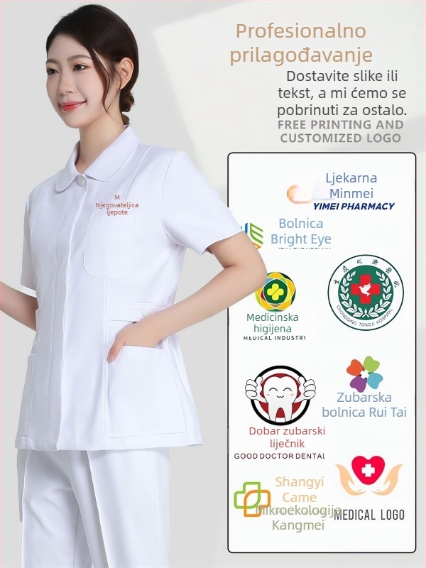 Antistatična medicinska sestrinska uniforma - set s gornjim dijelom i hlačama, za sve sezone, s dugim i kratkim rukavima