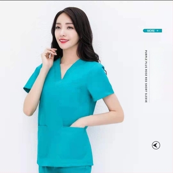 Unisex medicinski zaštitni kostim - 100% pamuk, dugi rukavi, stojeći ovratnik, izolacija bakterija, za bolnice, stomatološke klinike, domovi za starije, veterinarske bolnice