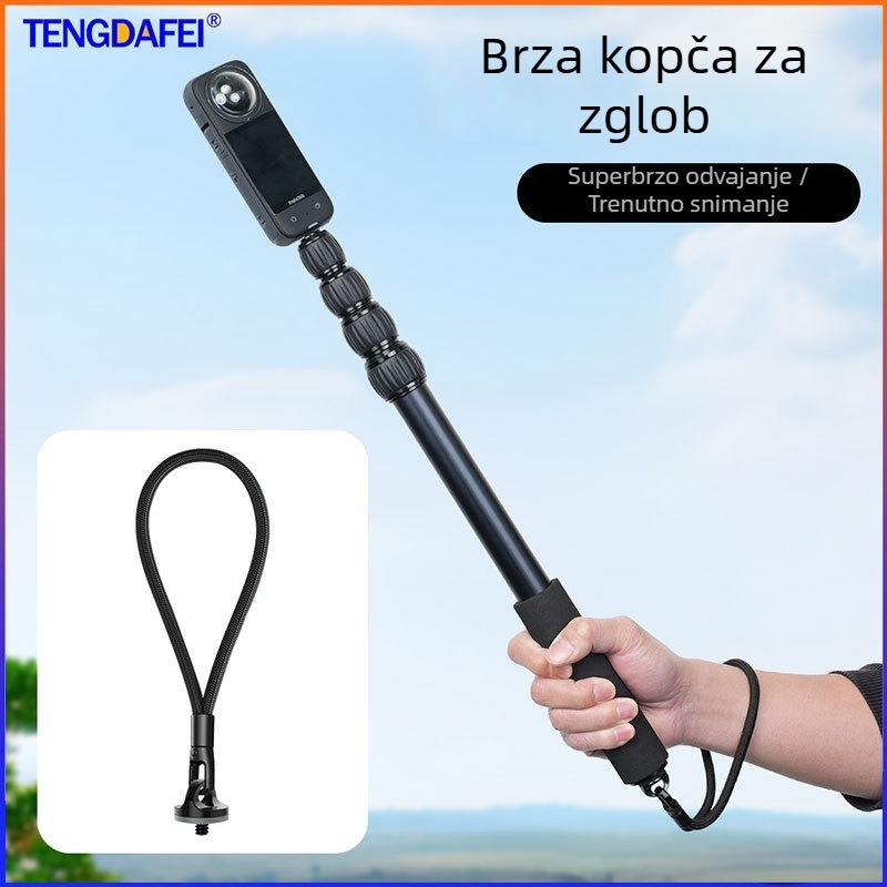 Remen za akcijsku kameru Insta360 X4/AcePro/X5/Go3/RS – poliester s metalnom kopčom, anti-gubitak užet, prilagođeni logotip