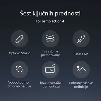 Set zaštitnog ogledala objektiva Shadowstone Insta360 Go3s/Go3 — kaljeno staklo, uključuje ogledalo, kaljeni film i torbicu za pohranu