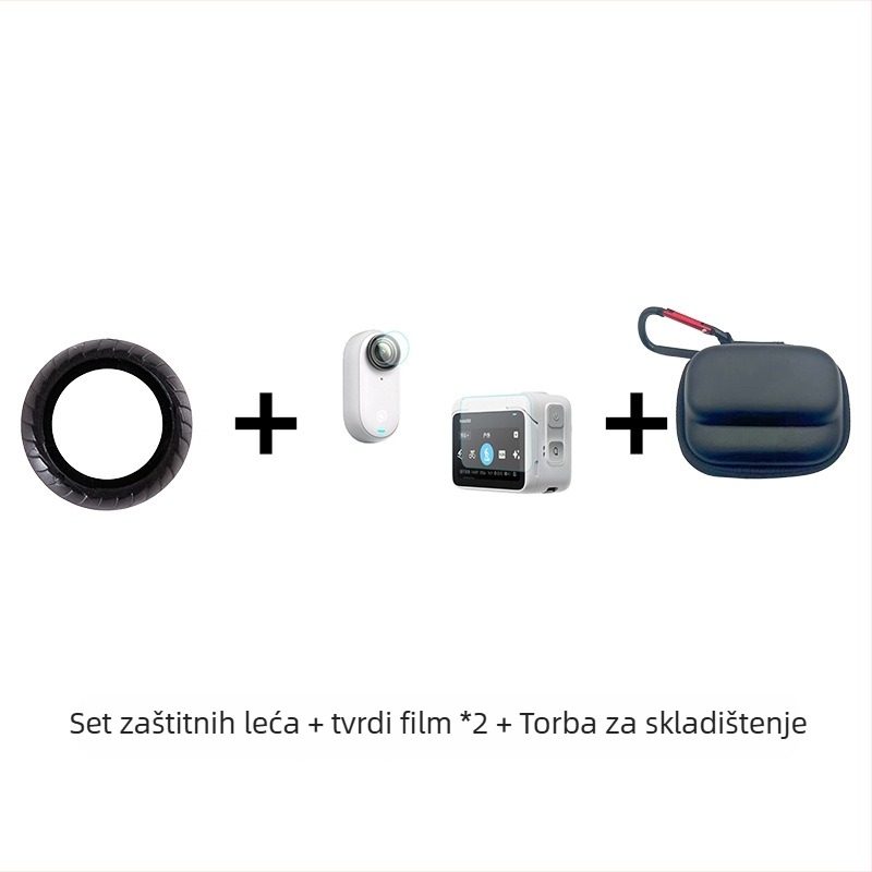 Set zaštitnog ogledala objektiva Shadowstone Insta360 Go3s/Go3 — kaljeno staklo, uključuje ogledalo, kaljeni film i torbicu za pohranu