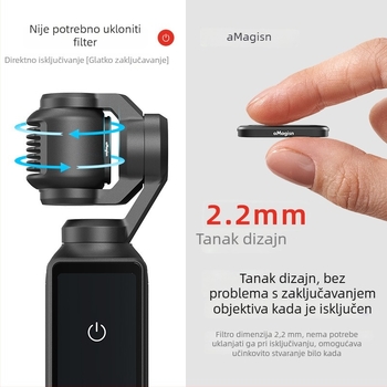 Amagisn Op3 ND zaštitni filtr za DJI Osmo Pocket3 — aluminijska legura + staklo; uključuje zaštitnu kutiju