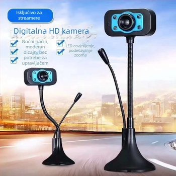 Web kamera za stolno računalo i prijenosno računalo s integriranim mikrofonom, USB 2.0, 640x480, 30FPS