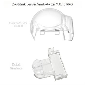 Kompatibilno s DJI Mavic Pro: držač kamere, zaštitni poklopac objektiva za gimbal, zaštitni poklopac i dodatak s kopčom za zaključavanje • 27 g • objavljeno 2019 • na skladištu