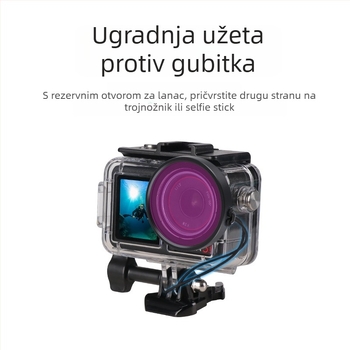 Vodootporno kućište za DJI Osmo Action 5 Pro/4/3 – akril, dubina 45 m, s filtrom