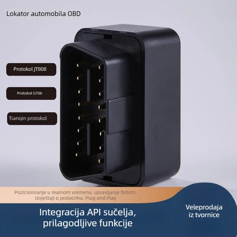 KC03 Car OBD Locator s točnošću GPS 3-30, višestruki alarmi (vibracija, gubitak napajanja, ograda, pretjecivanje), ugrađene GPS i GSM antene