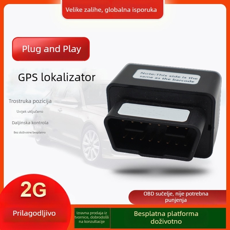 KC03 Car OBD Locator s točnošću GPS 3-30, višestruki alarmi (vibracija, gubitak napajanja, ograda, pretjecivanje), ugrađene GPS i GSM antene