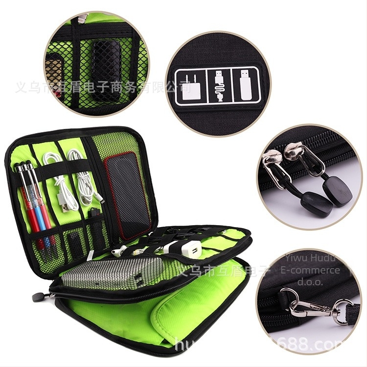 HD-ZY830 Kockasti organizator kablova, 600D Oxford platno, ugrađeno skladištenje, za putovanja