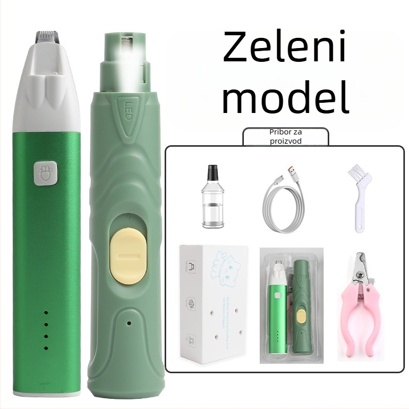 Električni pilnik za pse s kovnim tijelom, set od 50 komada, Youyi Push marka, višenamjenski alat za njegu kućnih ljubimaca