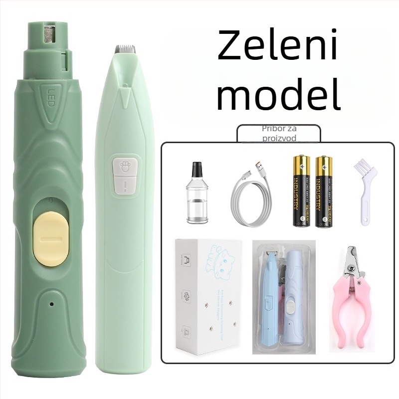 Električni pilnik za pse s kovnim tijelom, set od 50 komada, Youyi Push marka, višenamjenski alat za njegu kućnih ljubimaca