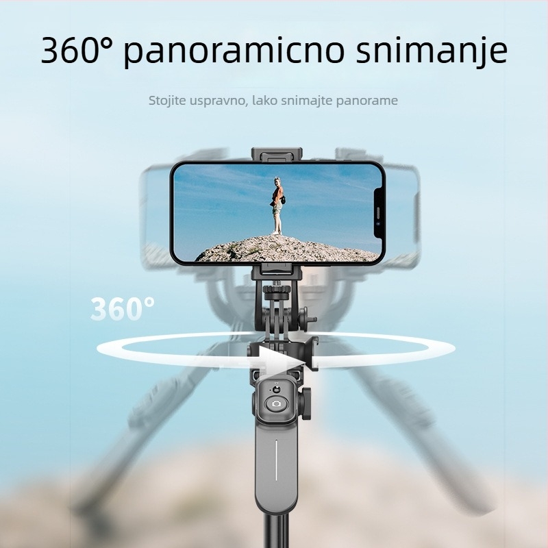 Selfie štapić s stativom, produživač, daljinski upravljač, Bluetooth, ABS + aluminijska legura