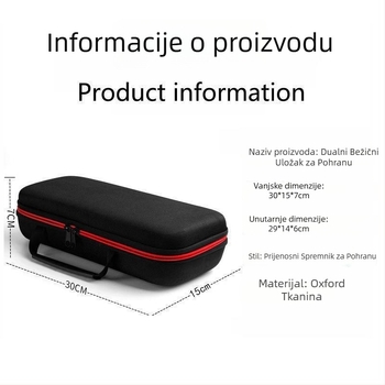 Prijenosna torbica za pohranu dvostrukog mikrofona, otporna kutija u obliku kocke za bežične mikrofone i audio dodatke, od Oxford tkanine