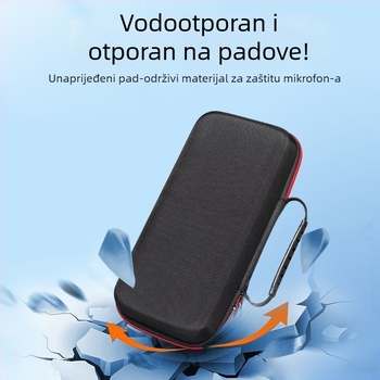 Prijenosna torbica za pohranu dvostrukog mikrofona, otporna kutija u obliku kocke za bežične mikrofone i audio dodatke, od Oxford tkanine