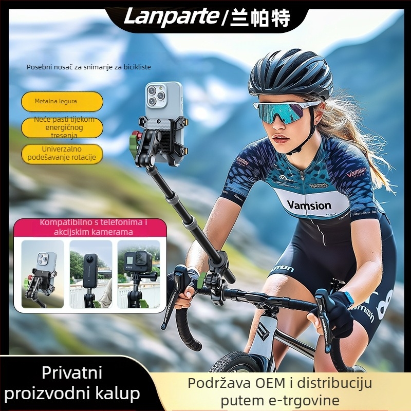Lampart R95 Držač telefona za treću osobu Selfie štap za GoPro Insta360 – aluminijska legura; kompatibilno s motociklom, biciklom, planinskim biciklom, električnim biciklom – 3 garancije