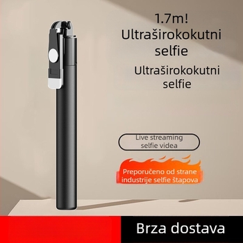 Selfie štap s stativom dužine 1,7 m, 360° rotacija, podna potpora za live streaming i putničku fotografiju