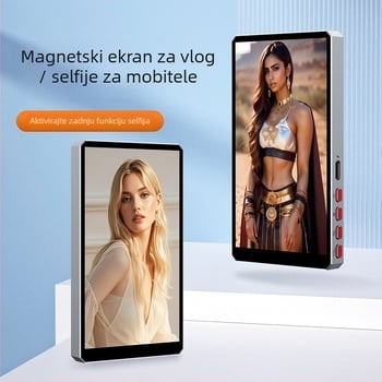 Pt004 Uređaj za preslikavanje zaslona telefona od aluminijske legure, bežični Bluetooth, magnetski stražnji selfie zaslon, kompatibilan s Androidom, iOS-om i HarmonyOS-om