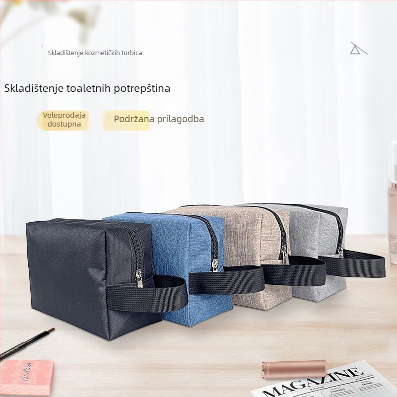 Unisex torbica za toaletne potrepštine i šminku, od Oxford platna, ručna, kompaktni putni organizator za kozmetiku, gadgete i prvu pomoć