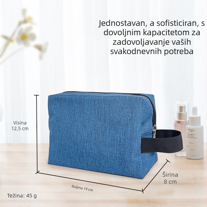 Unisex torbica za toaletne potrepštine i šminku, od Oxford platna, ručna, kompaktni putni organizator za kozmetiku, gadgete i prvu pomoć