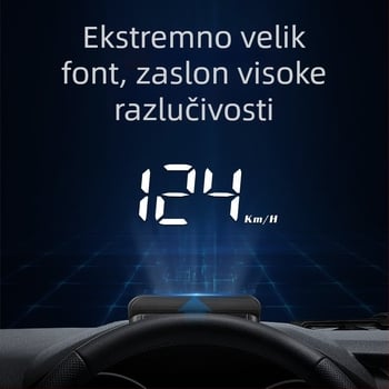 HUD prikaz zaslona za automobile s OBD, 360° holografska slika, GPS, brzina i mnogofunkcijski mjerni uređaj — ručno upravljanje, napajanje baterijom