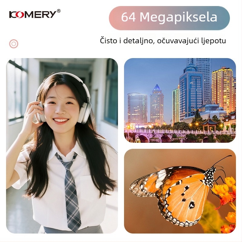 HD digitalna kamera s CMOS senzorom 56MP, 20x optički zoom, 3.0-inčni LCD zaslon, 1080p video