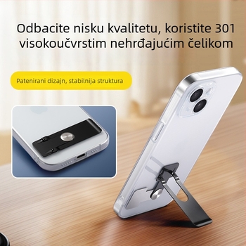 Sklopivi držač za telefon, nehrđajući čelik, otporan na podrhtavanje, jednostavan stil