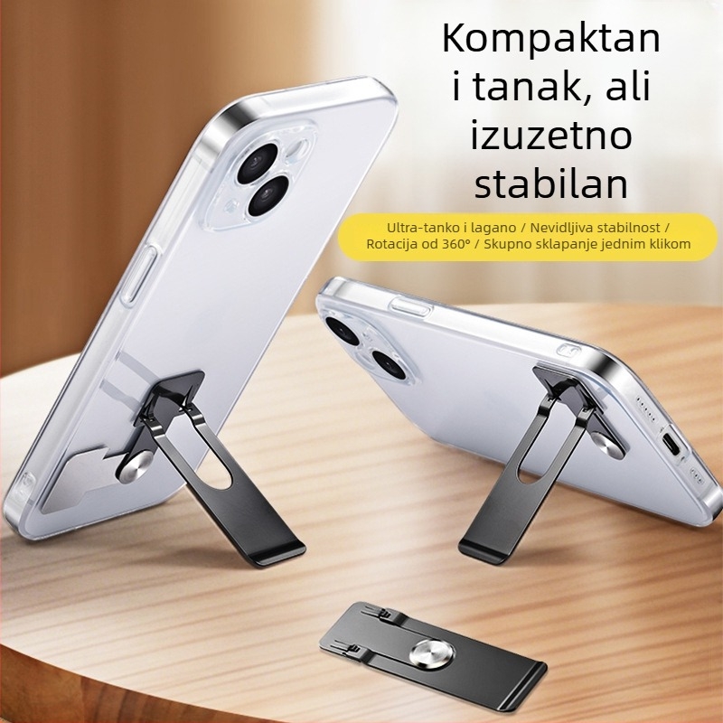 Sklopivi držač za telefon, nehrđajući čelik, otporan na podrhtavanje, jednostavan stil