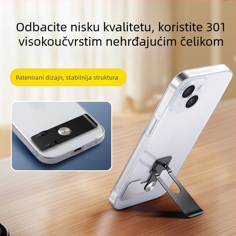 Sklopivi držač za telefon, nehrđajući čelik, otporan na podrhtavanje, jednostavan stil