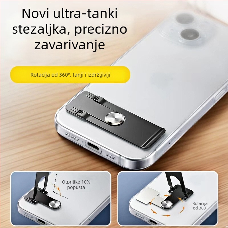 Sklopivi držač za telefon, nehrđajući čelik, otporan na podrhtavanje, jednostavan stil