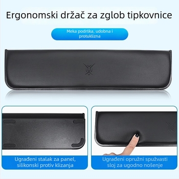 Jastučić za zglob za mehaničku tipkovnicu s protukliznom površinom, kompatibilna s tipkovnicama 87/98/99/104 tipki, pogodan za igranje i tipkanje, prilagodljiv