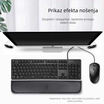 Jastučić za zglob za mehaničku tipkovnicu s protukliznom površinom, kompatibilna s tipkovnicama 87/98/99/104 tipki, pogodan za igranje i tipkanje, prilagodljiv
