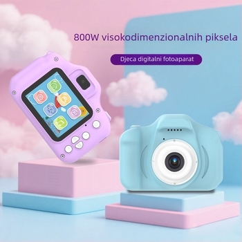 X2 dječja kamera s dvostrukom objektivom, 2,0-inčni LCD, preko 40 MP fotografija i video snimaka, podrška TF kartice, trajanje baterije 3-5 sati