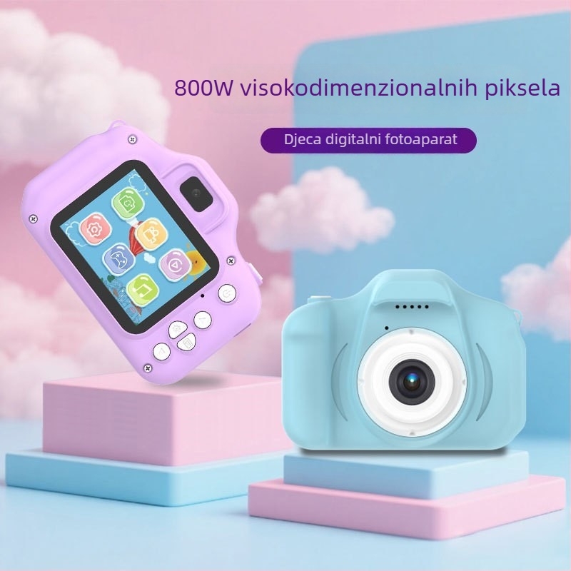 X2 dječja kamera s dvostrukom objektivom, 2,0-inčni LCD, preko 40 MP fotografija i video snimaka, podrška TF kartice, trajanje baterije 3-5 sati