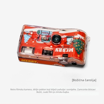 Popularna jednokratna kamera za film, s polu-ramom, božićno izdanje, veleprodaja, mogućnost logotipa.
