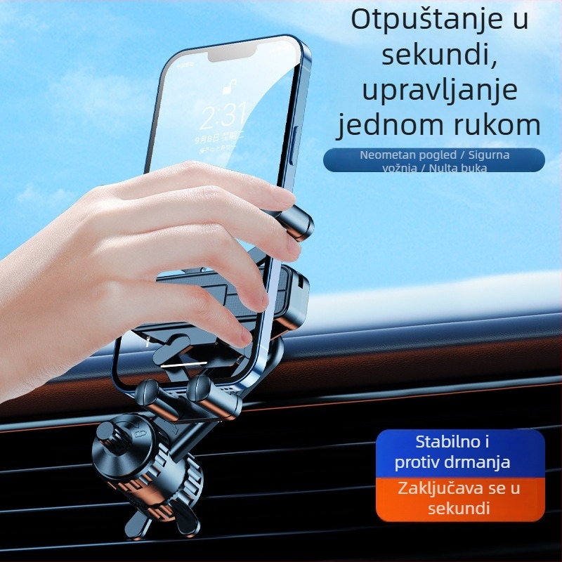 Novi držač za mobitel za otvor ventilacije, gravitacijski, mini nevidljivi držač, ne ometa klimatizaciju