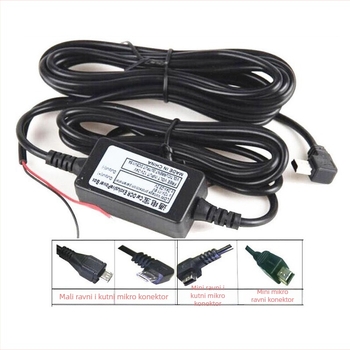 Napajanje za dashcam: pretvarač 24V/12V u 5V, izlaz 2A; USB sučelje; podrška TF kartice; nadzor parkiranja (5V; USB; TF kartica)