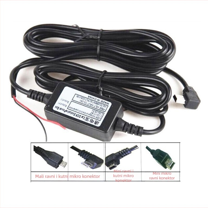 Napajanje za dashcam: pretvarač 24V/12V u 5V, izlaz 2A; USB sučelje; podrška TF kartice; nadzor parkiranja (5V; USB; TF kartica)