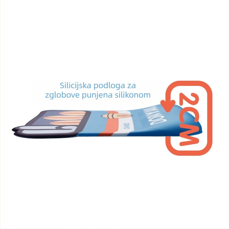 Podloga za zglob miša - silikon + tkanina, jednostrana, podrška zgloba, termotransfer