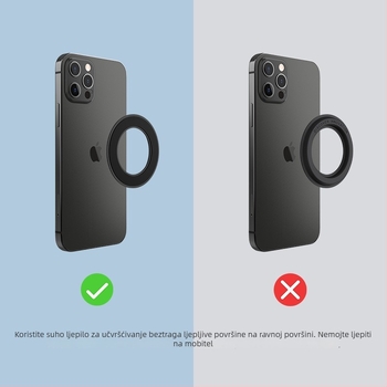 Magnetski držač telefona za auto s jednostavnim postavljanjem; kompatibilan s Apple, Huawei, Samsung, Xiaomi; materijal PU + PC + magnet
