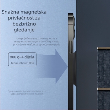 Magnetski držač telefona za auto s jednostavnim postavljanjem; kompatibilan s Apple, Huawei, Samsung, Xiaomi; materijal PU + PC + magnet