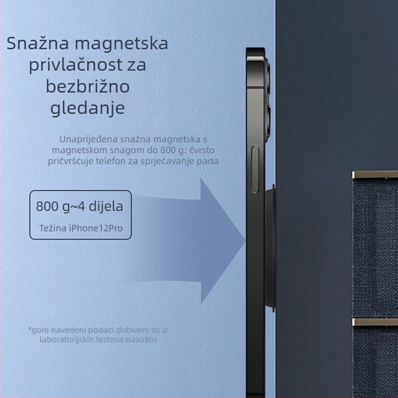 Magnetski držač telefona za auto s jednostavnim postavljanjem; kompatibilan s Apple, Huawei, Samsung, Xiaomi; materijal PU + PC + magnet