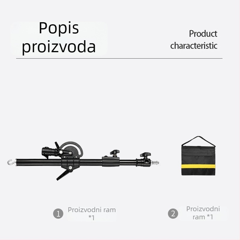 Stropni okvir za fotografijsko osvjetljenje LS-12/13/15 – aluminijska legura, univerzalna kompatibilnost, nosivost 2–5 kg