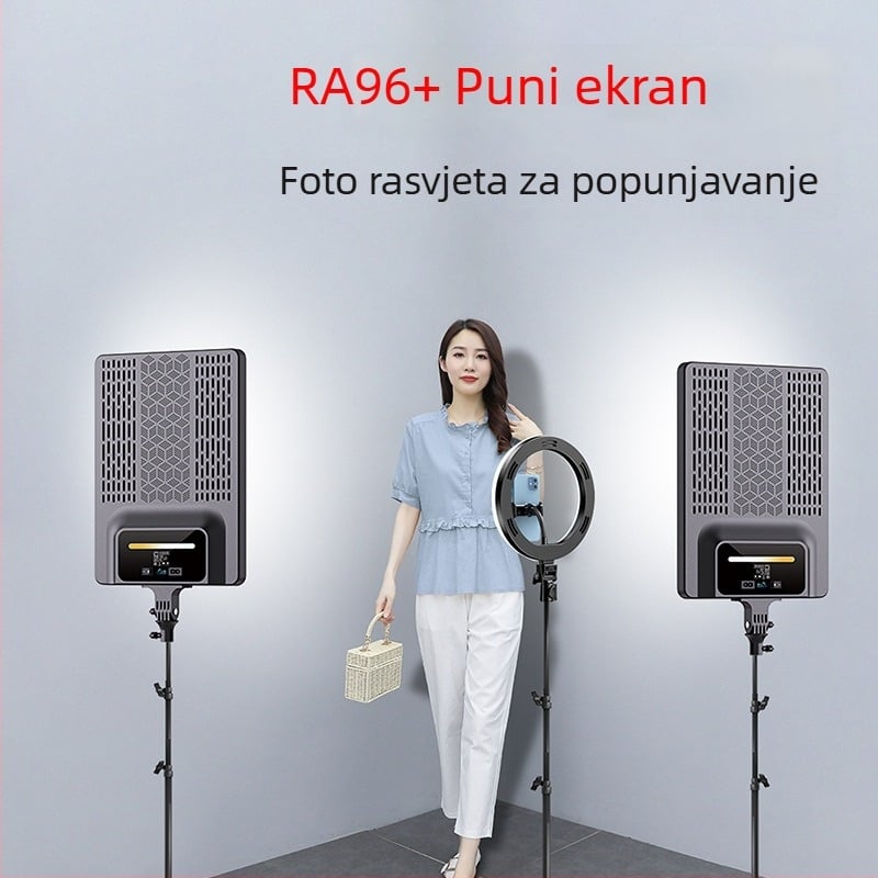 Langqi XLY025 LED panel za studijsko osvjetljenje, 160W, regulacija svjetline, domet 6 m, daljinski upravljač uključen