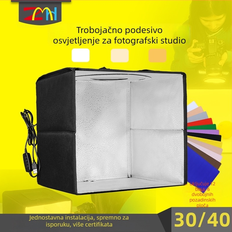 Malo LED foto-studio s mekim svjetlom – Mikami hua 2103 (Brand: Mikami hua; Model: 2103; Materijal: Oxford platno; Primjenjivo: Profesionalna fotografija; Težina: 2.6 kg)